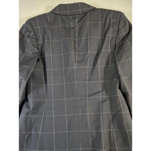 Brooks Brothers Women's Black Blazer White Windowpane Plaid 100% Wool 8P - Picture 4 of 9